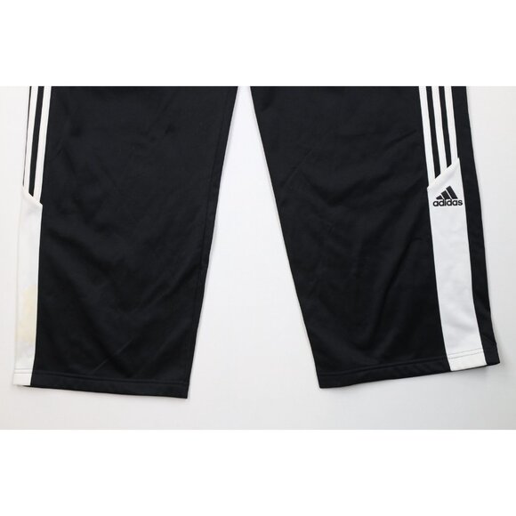 Adidas NBA Authentics Mens 2XL Striped Basketball Wide Leg Sweatpants Pants - Picture 4 of 15